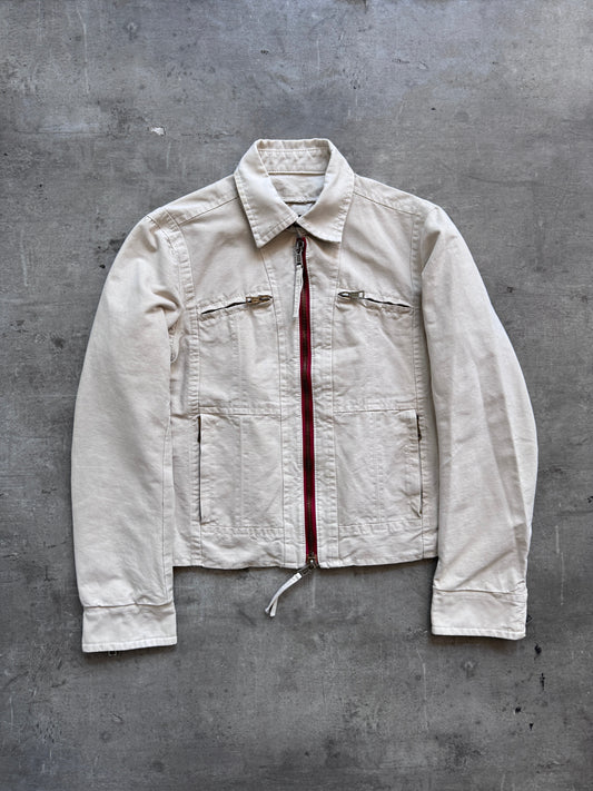 Dsquared2 Beige Zip-up Harrington Jacket | Small, Beige