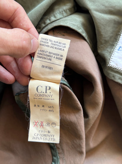 S/S1992 C.P. Company Green Suede Collar Hunting Jacket | Large, Green