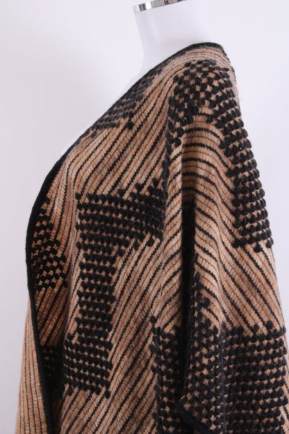 Missoni Poncho knitted brown/black patterend One Size | O/S, Black