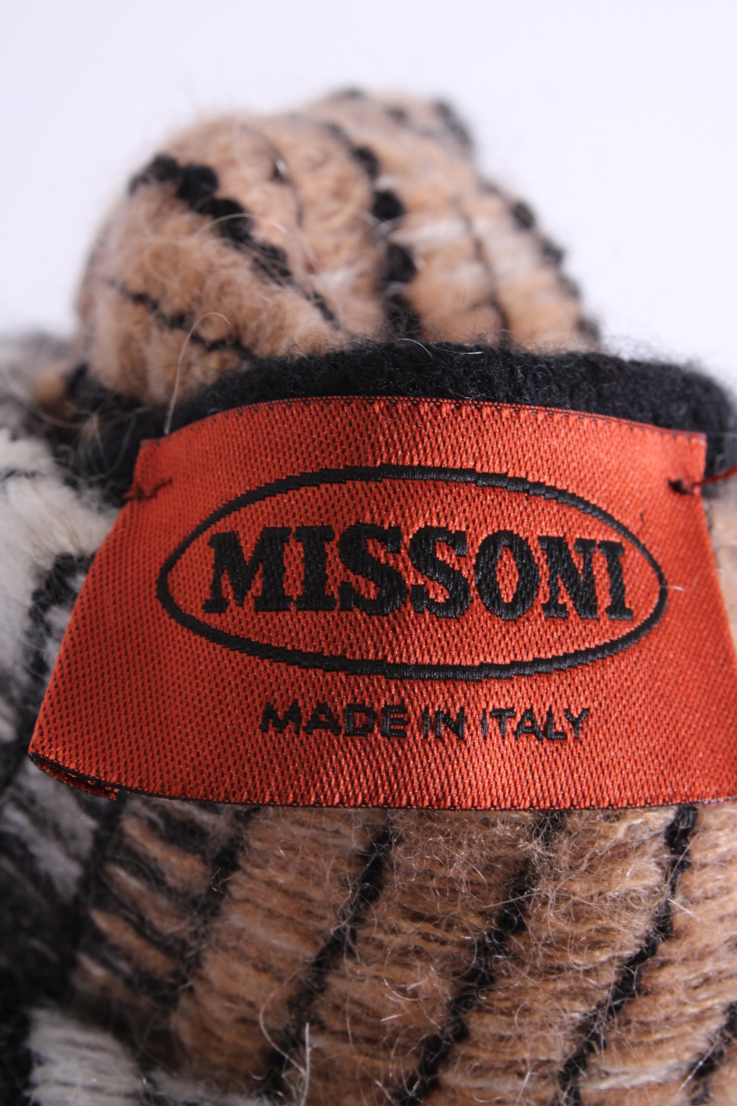 Missoni Poncho knitted brown/black patterend One Size | O/S, Black