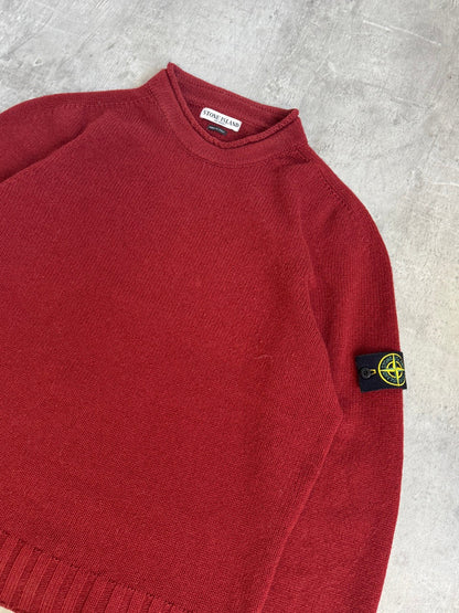 AW2005 Stone Island Deep Red Knit Sweater