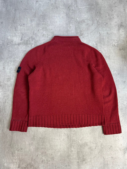 AW2005 Stone Island Deep Red Knit Sweater