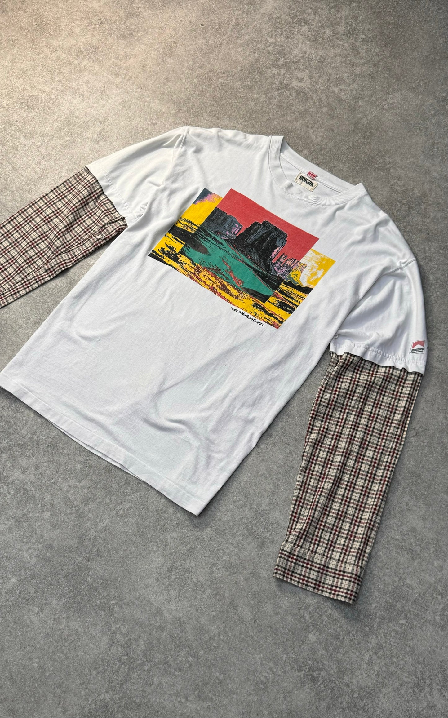 VT Rework Marlboro Canyon Long Sleeve Check Tee