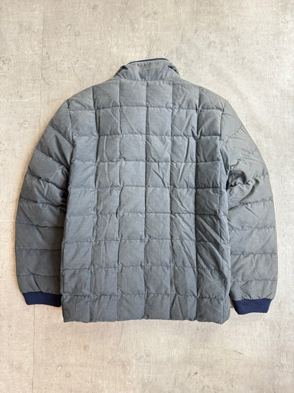 Moncler Navy Trim Grey Down Puffer Jacket