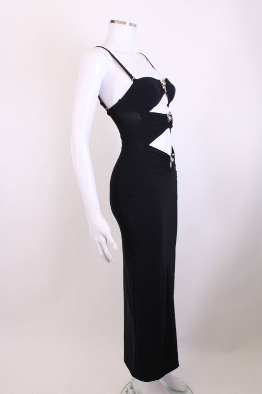 Christopher Esber S/S Cut Out Slip Dress Black 4 | XS, Black