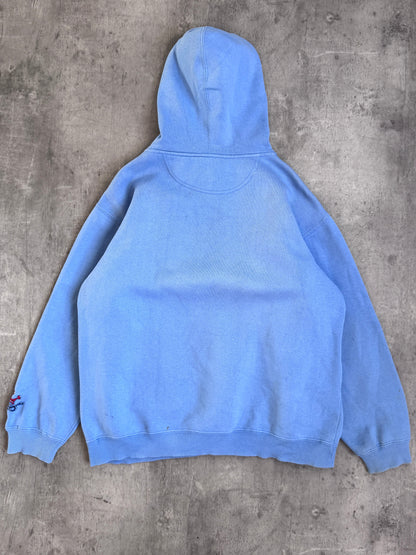 JNCO Jeans Embroidered Spellout Blue Hoodie