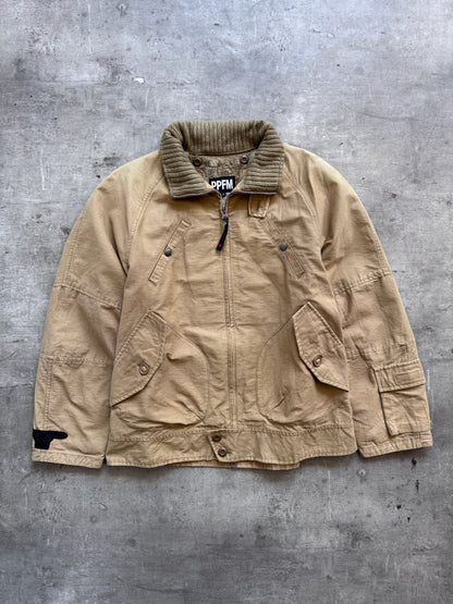 PPFM Sherpa Lined Camel Utility Cotton Jacket | Large, Camel