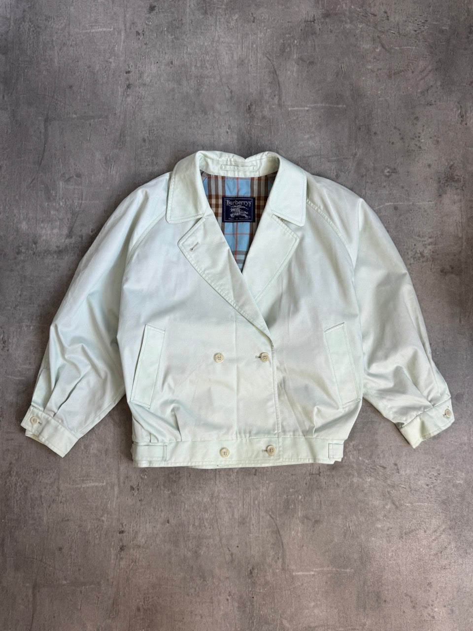 Burberry Mint Nova Lined Adjustable Closure Blouson
