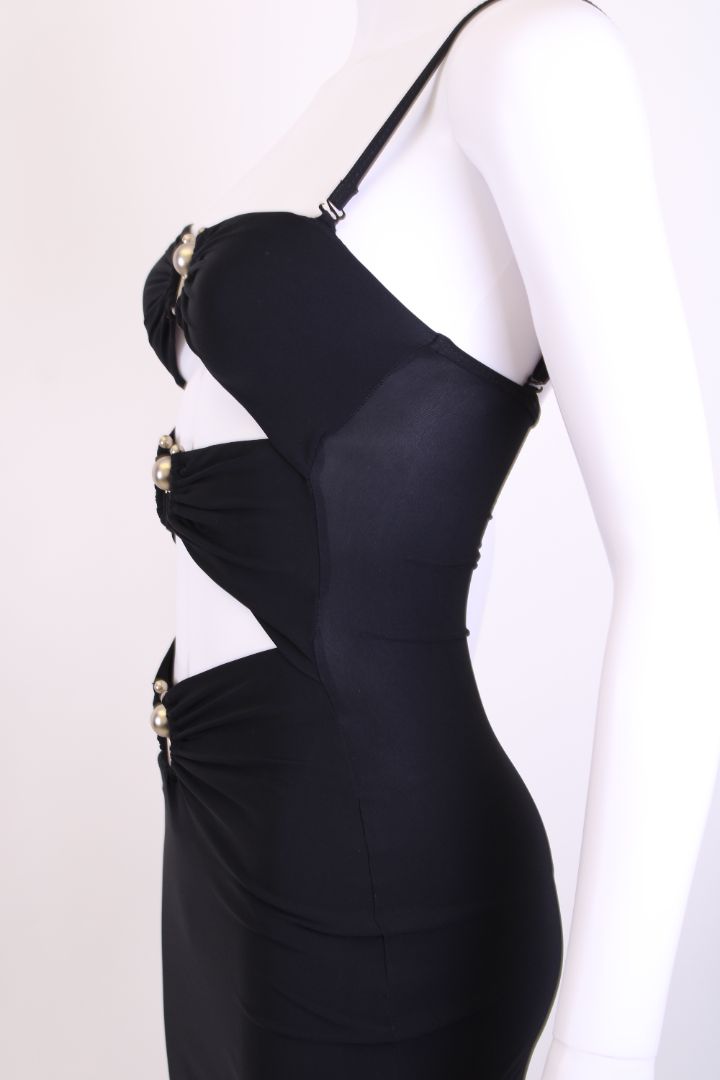 Christopher Esber S/S Cut Out Slip Dress Black 4 | XS, Black