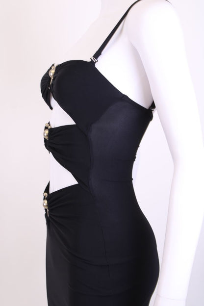 Christopher Esber S/S Cut Out Slip Dress Black 4 | XS, Black