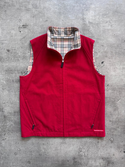 Burberry Classic Nova Check Reversible Gilet | Small, Nova Check Beige/Red
