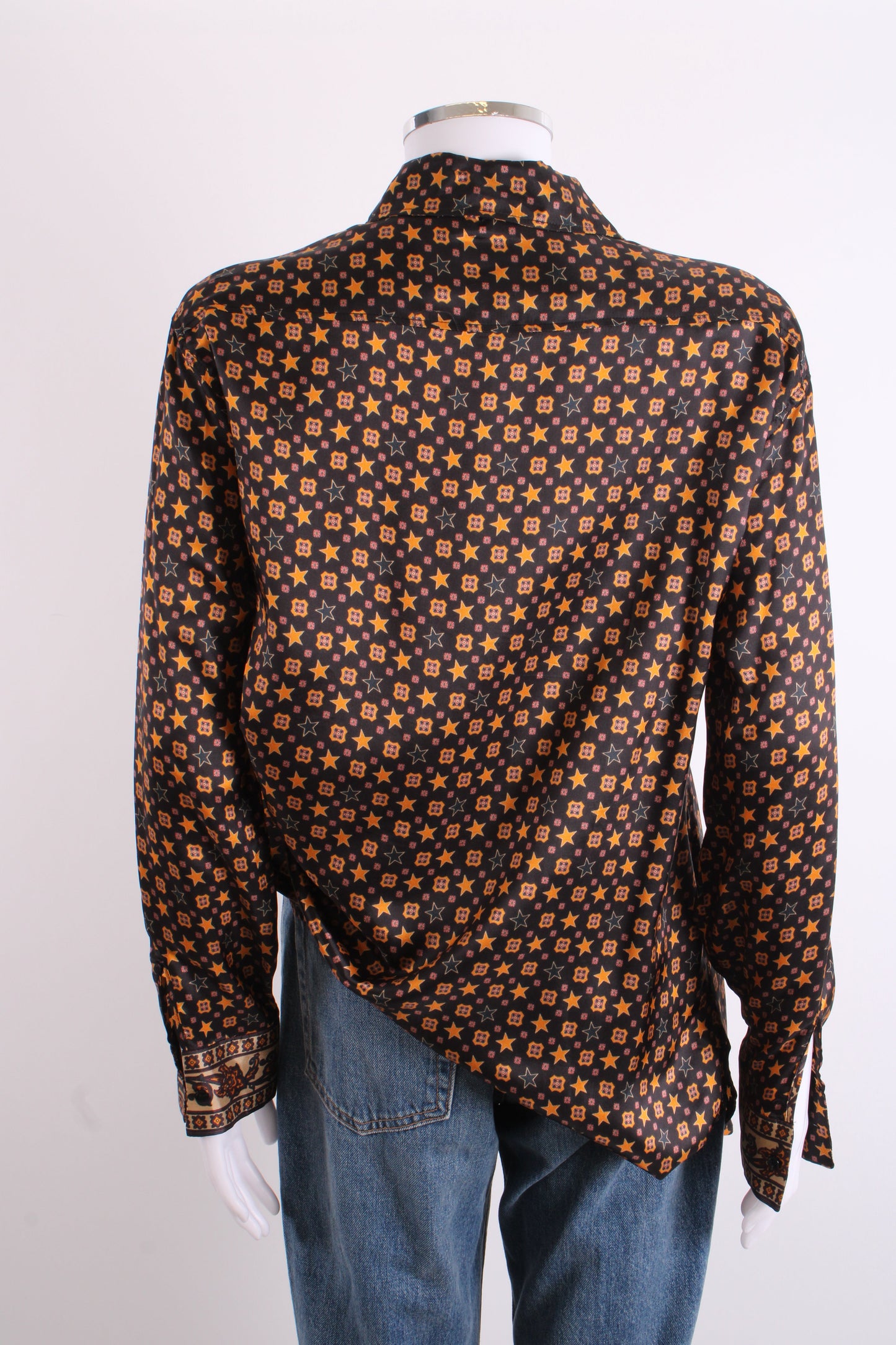 Sandro L/S Star Shirt Black/ Mustard M | Medium, Black