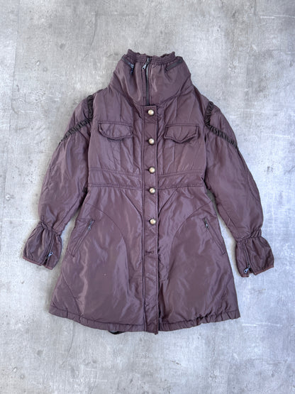 Marithe Francois Girbaud Mid Length Hooded Puffer Jacket