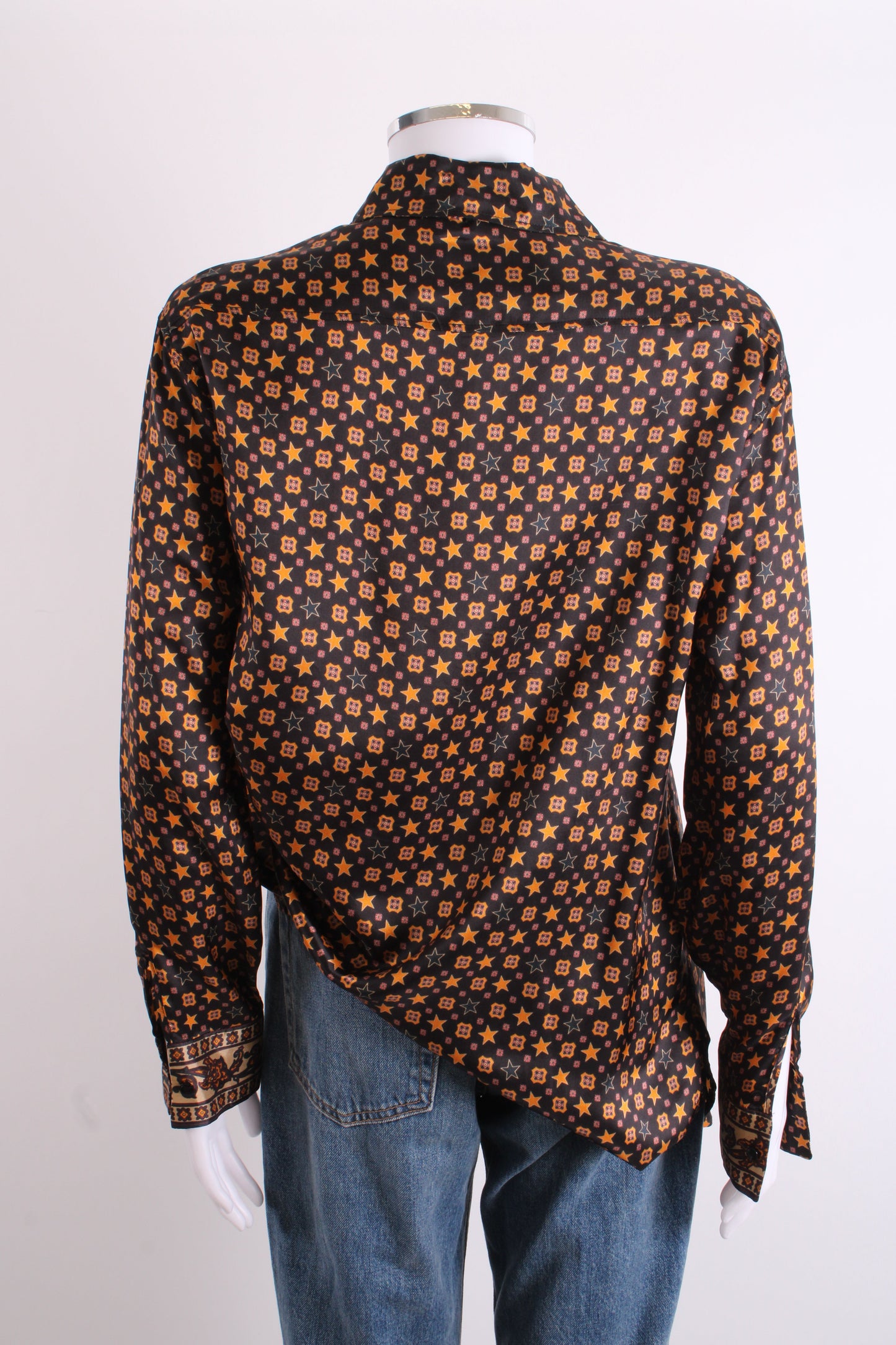 Sandro L/S Star Shirt Black/ Mustard M | Medium, Black