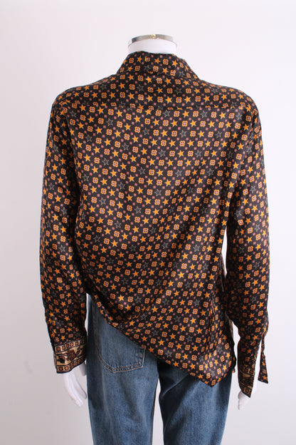 Sandro L/S Star Shirt Black/ Mustard M | Medium, Black