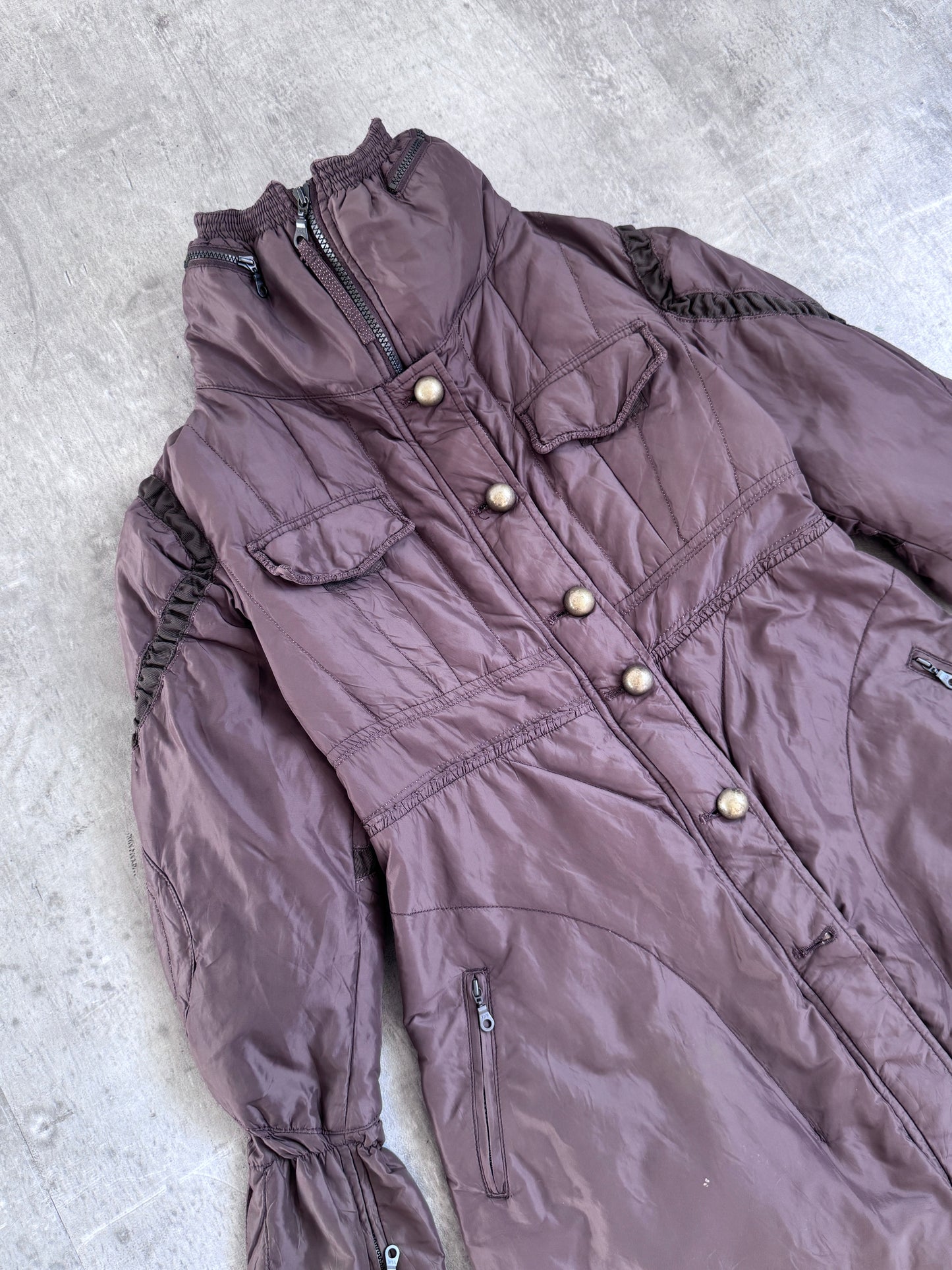 Marithe Francois Girbaud Mid Length Hooded Puffer Jacket