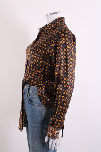 Sandro L/S Star Shirt Black/ Mustard M | Medium, Black