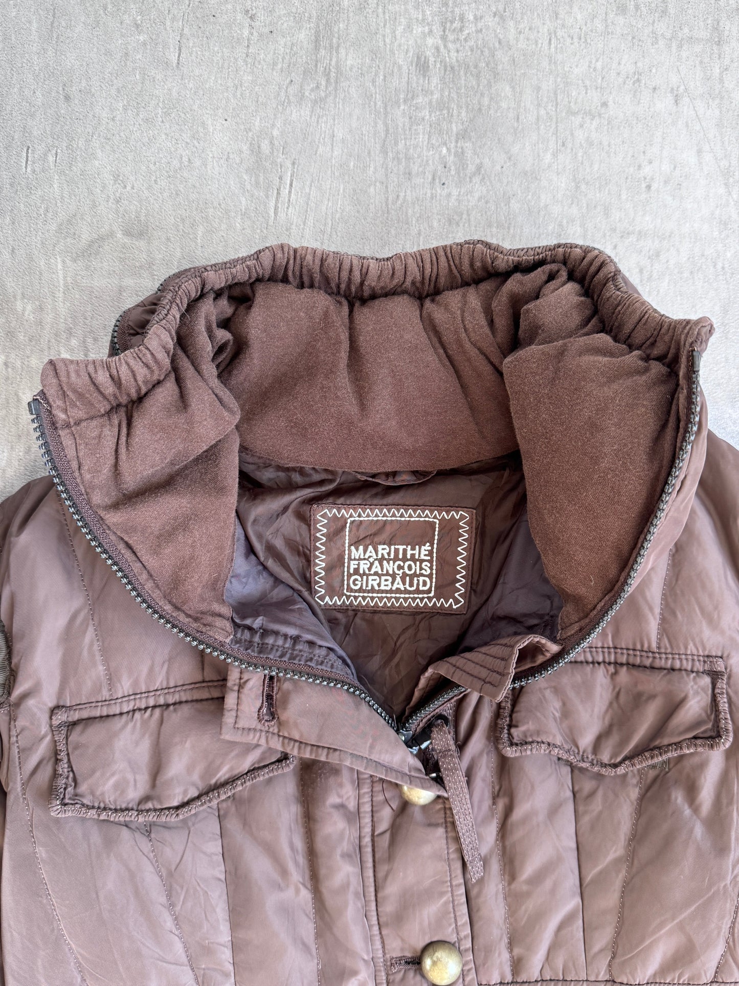 Marithe Francois Girbaud Mid Length Hooded Puffer Jacket