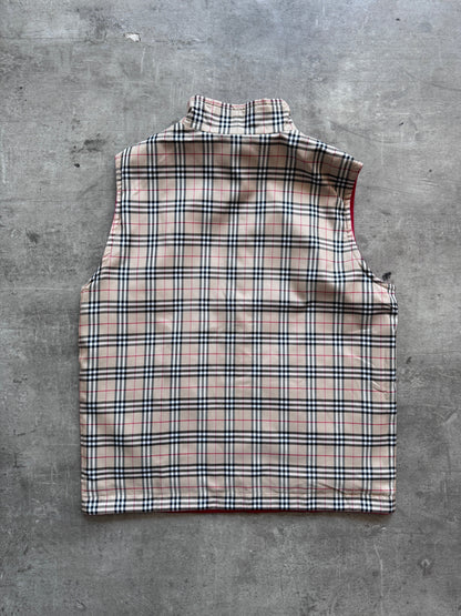 Burberry Classic Nova Check Reversible Gilet | Small, Nova Check Beige/Red