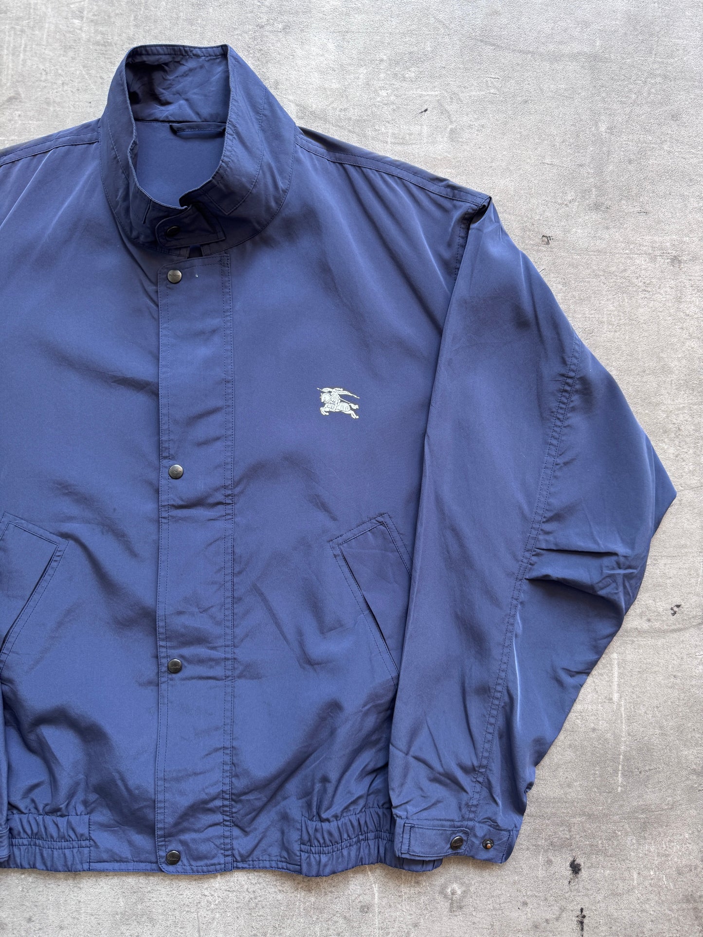 Ultra Rare 90s Burberry "Official Staff" Golf Lightweight Jacket | Extra Large, Navy