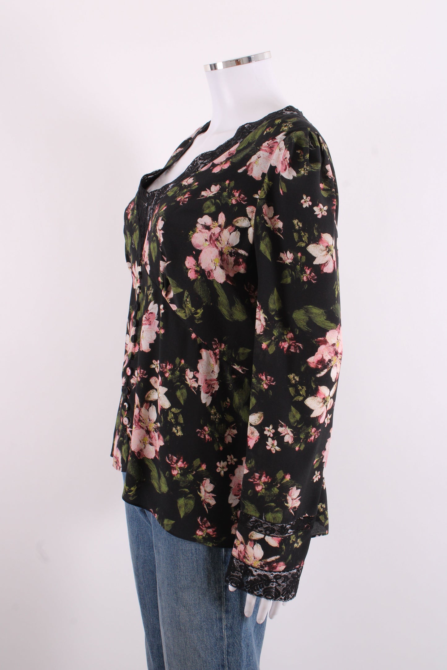 Erdem Floral Blouse Black/ Pink 16 | O/S, Black