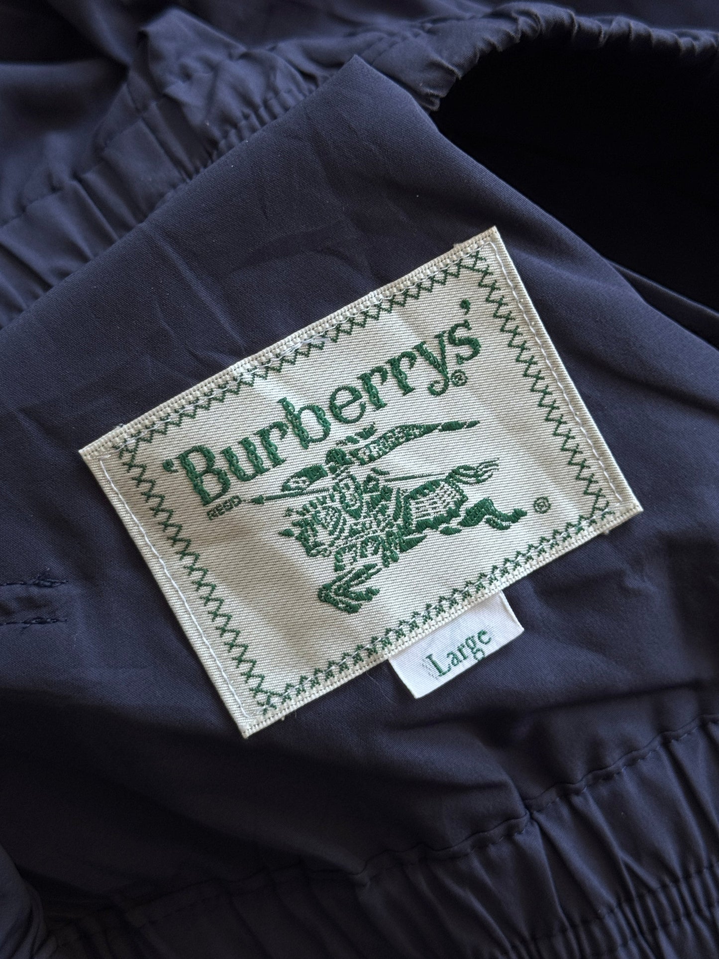 Ultra Rare 90s Burberry "Official Staff" Golf Lightweight Jacket | Extra Large, Navy