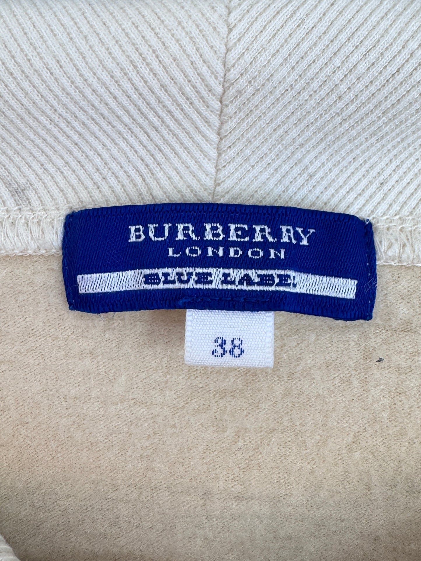 Burberry Blue Label Off- Shoulder Zip Up Sweater