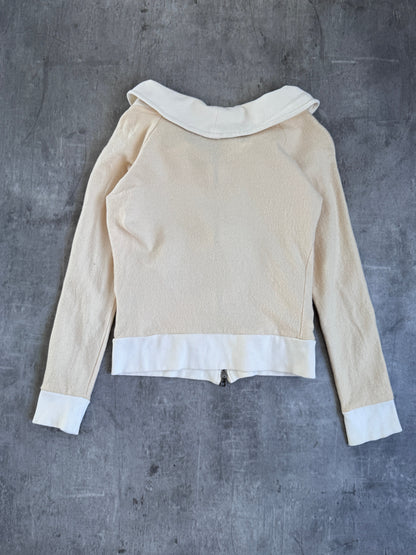 Burberry Blue Label Off- Shoulder Zip Up Sweater