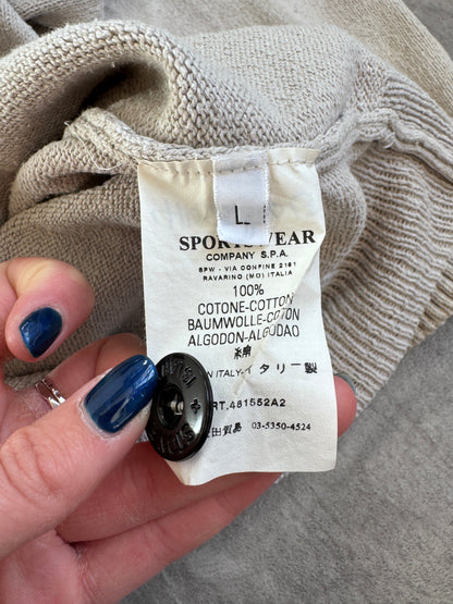 S/S 2008 Stone Island Button Down Grey Knitted Sweater