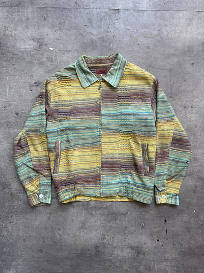 90s Missoni Multi Knit Boxy Work Jacket | Extra Large, Multicolor