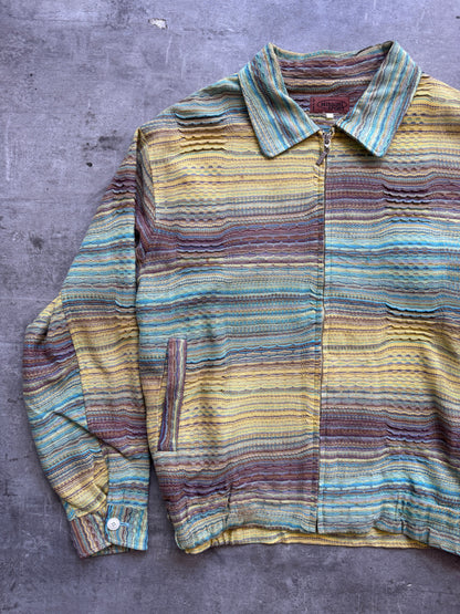 90s Missoni Multi Knit Boxy Work Jacket | Extra Large, Multicolor