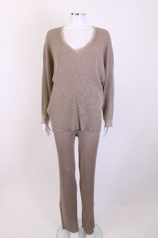 zulu & zephyr Ribbed cord set Taupe S | Small, TBD