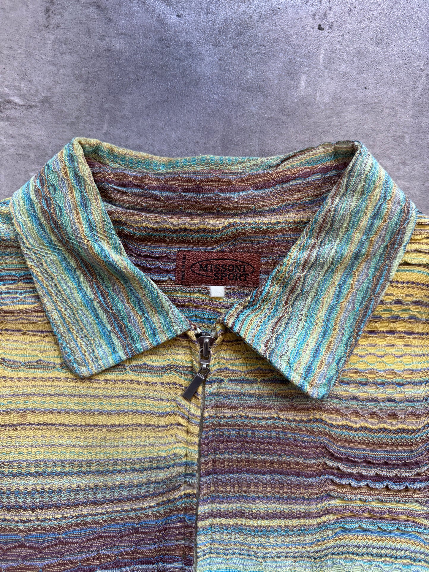 90s Missoni Multi Knit Boxy Work Jacket | Extra Large, Multicolor