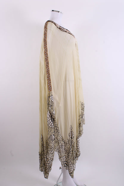 Kavita Bhatia Kaftan Yellow OS | Small, Tan