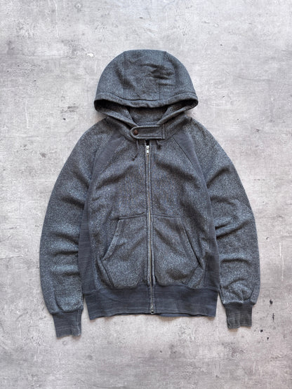 Engineered Garments Mixed Grain Dark Grey Articulated Hoodie | Small, Grey