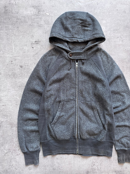 Engineered Garments Mixed Grain Dark Grey Articulated Hoodie | Small, Grey