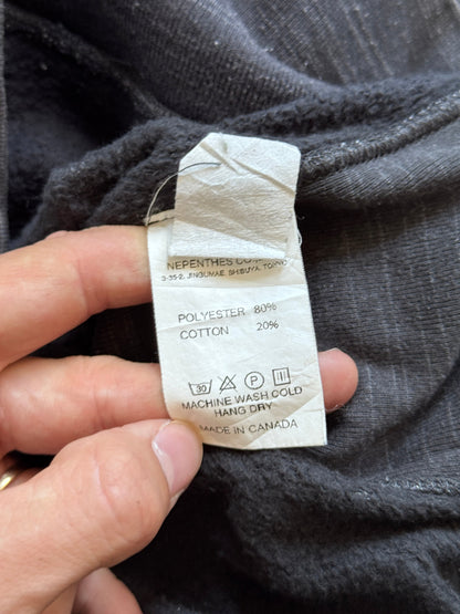 Engineered Garments Mixed Grain Dark Grey Articulated Hoodie | Small, Grey