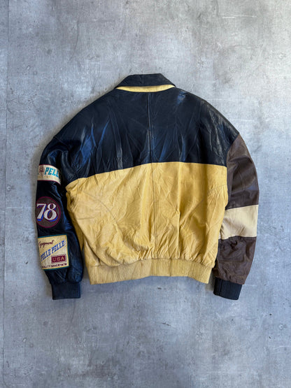 1980s Marc Buchanan Pelle Pelle Patch Embellished Leather Bomber | Extra Large, TBD