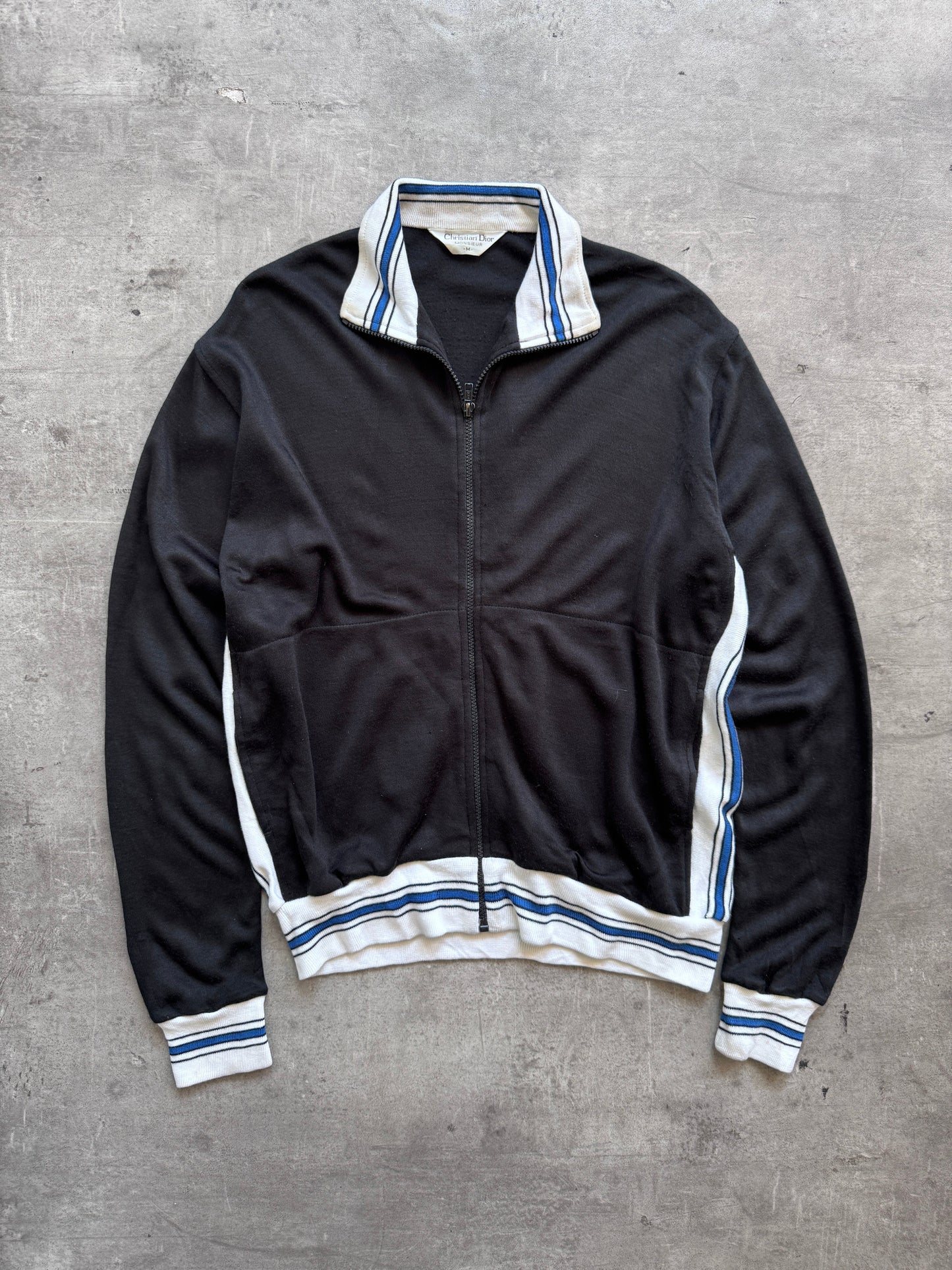 Christian Dior Black Knit Tracksuit Jacket | Extra Large, Black