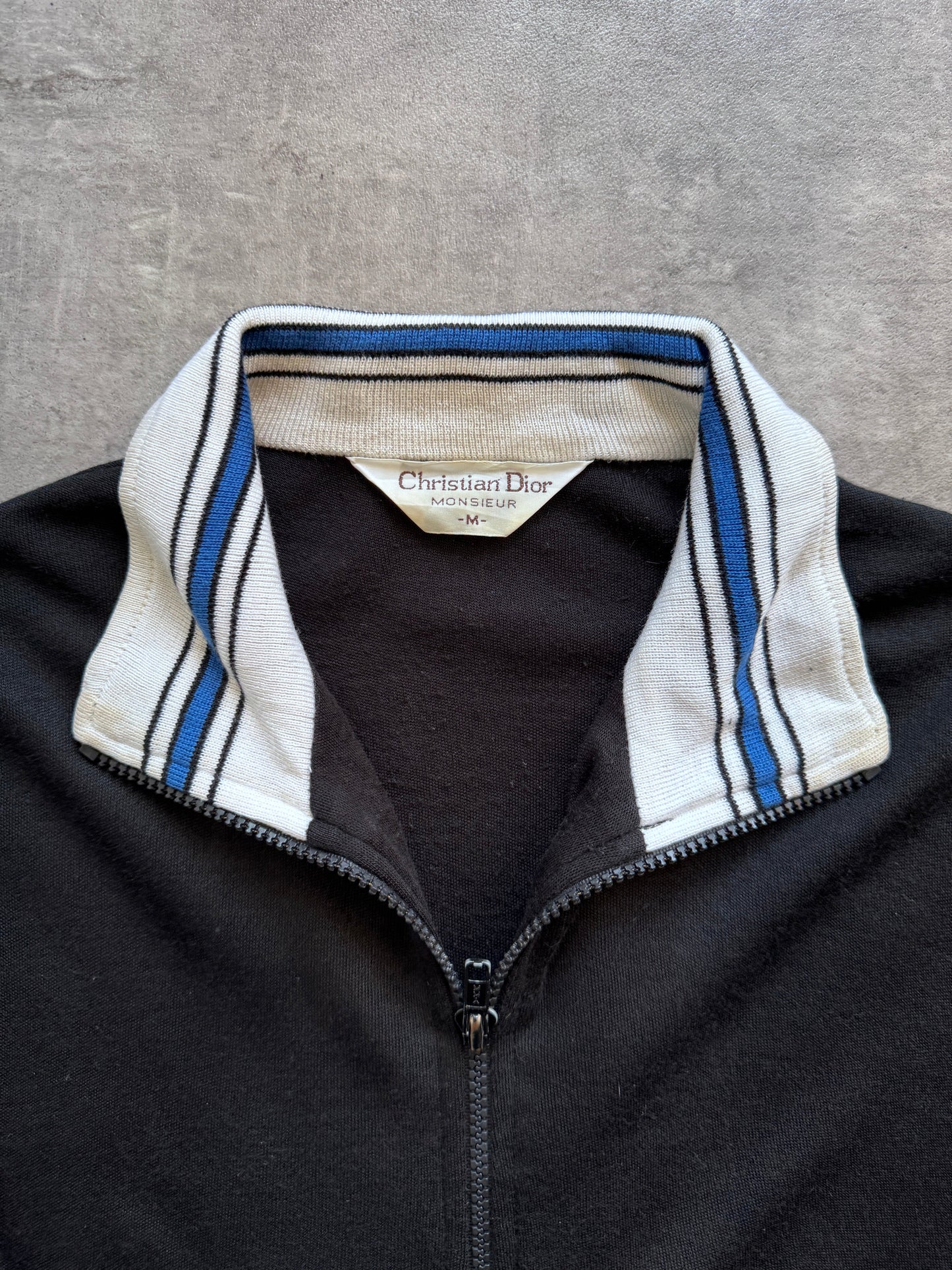Christian Dior Black Knit Tracksuit Jacket | Extra Large, Black
