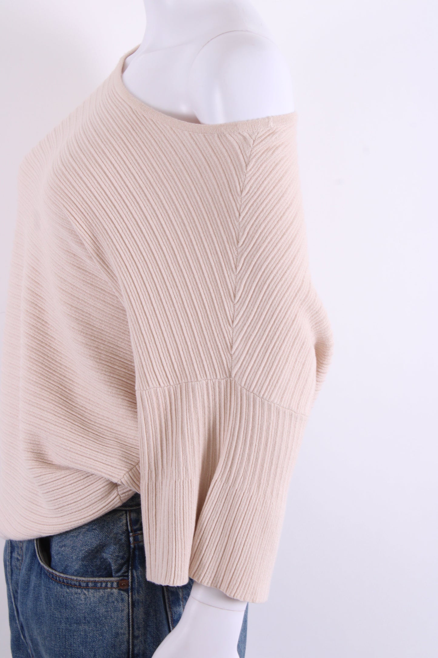 Weekend MaxMara Rib Knit T-shirt Beige M | Medium, Beige