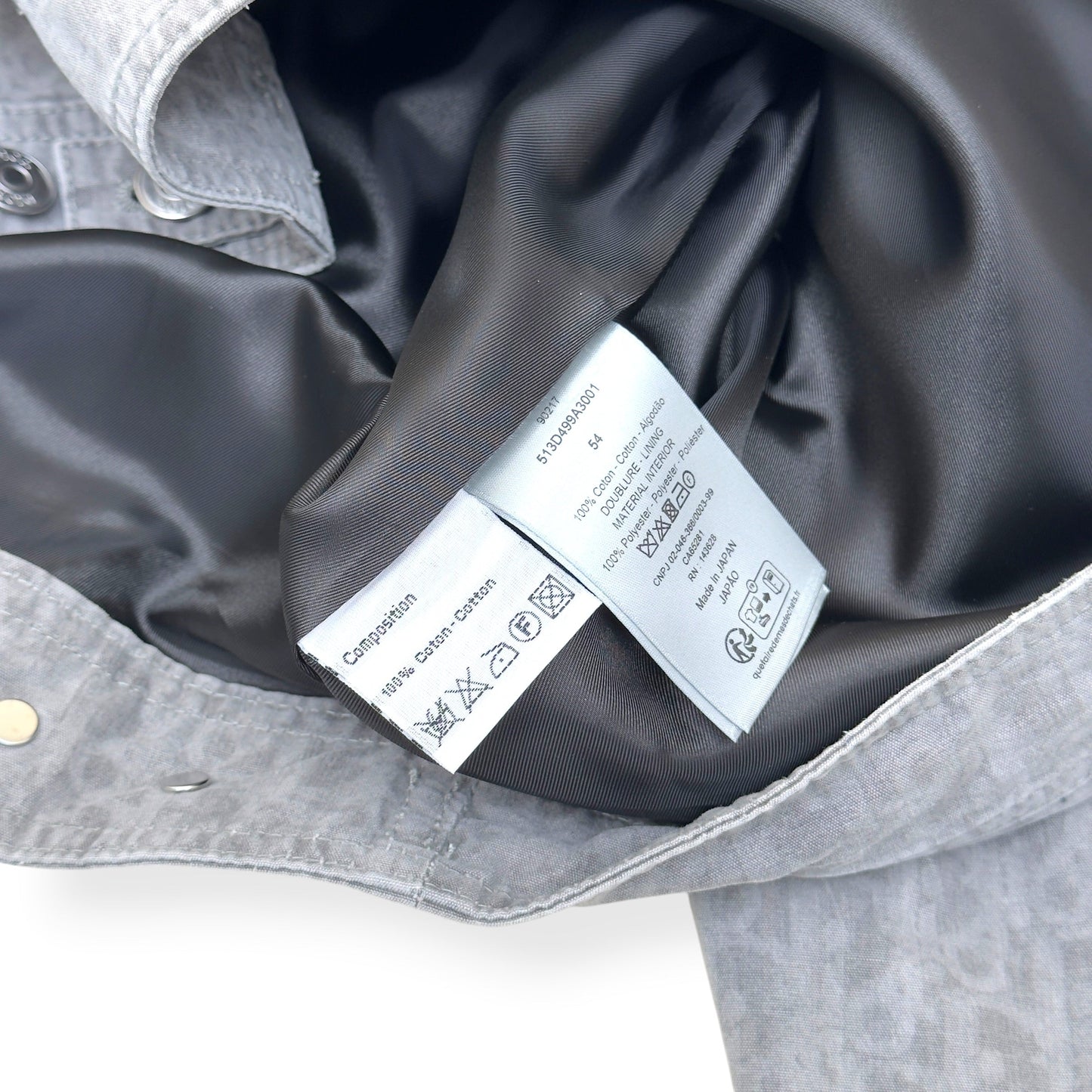 DIOR OBLIQUE ZIP-UP JACKET GREY 54 / XXL | XXL, Grey
