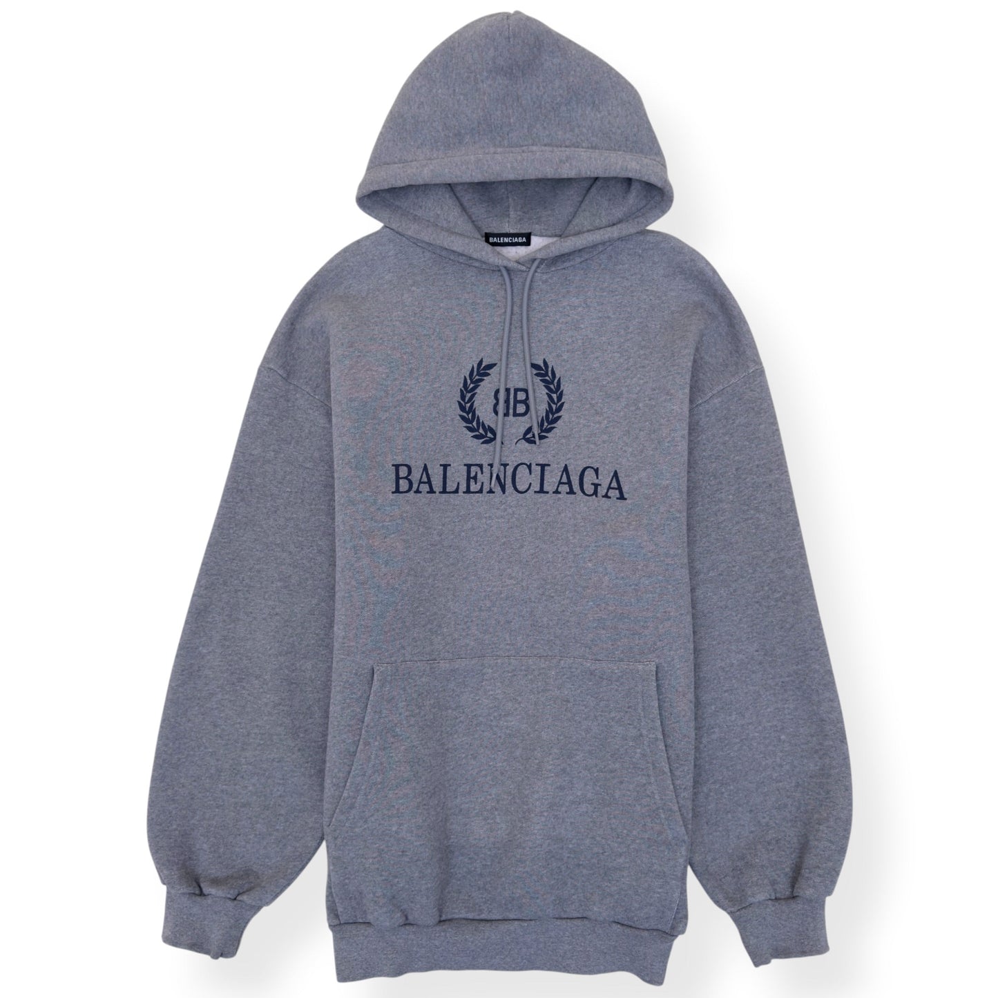 BALENCIAGA BB CREST LOGO HOODIE GREY L | Large, Grey