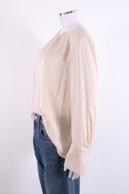Jaeger L/S Silk Blouse Cream 16 | O/S, Cream