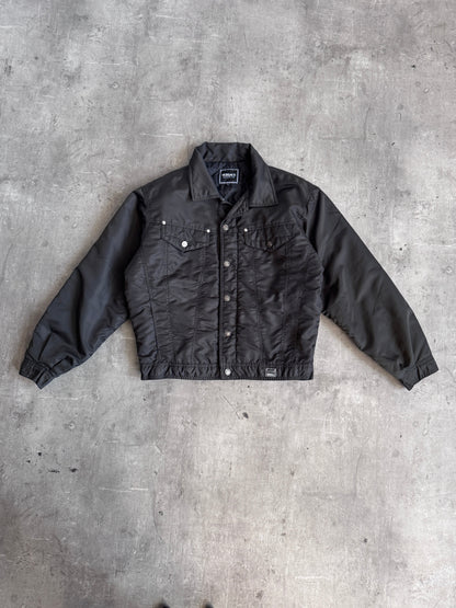 1990s Versace Black Quilt Lined Bomber