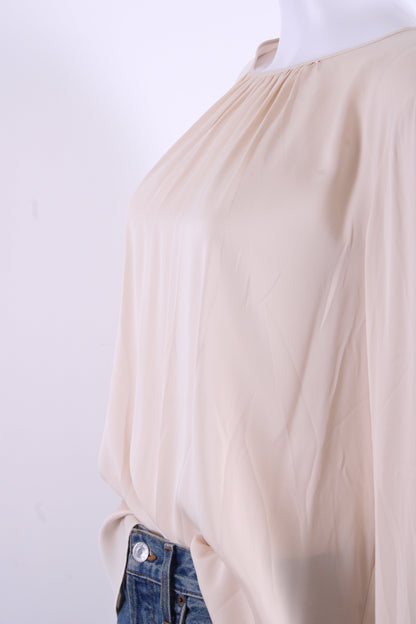 Jaeger L/S Silk Blouse Cream 16 | O/S, Cream
