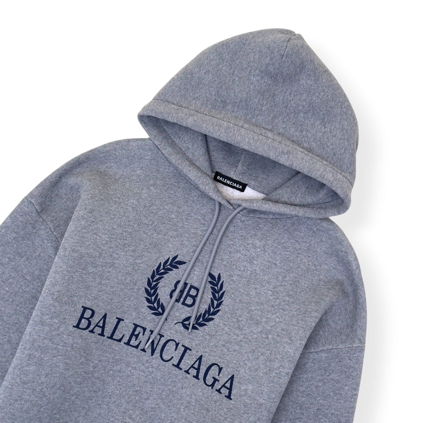 BALENCIAGA BB CREST LOGO HOODIE GREY L | Large, Grey