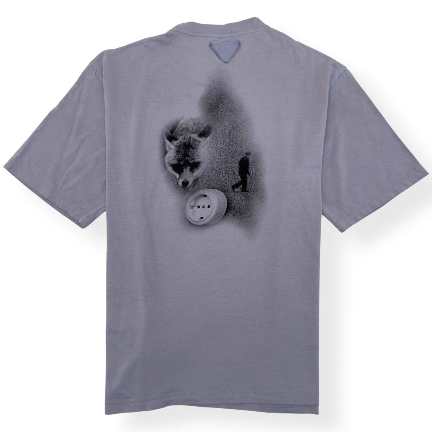 PRADA FOX PRINT T-SHIRT GREY XL | XL, Grey