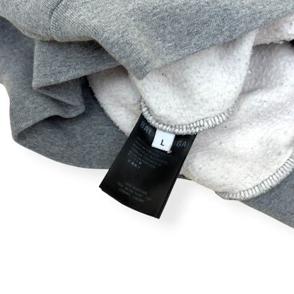 BALENCIAGA BB CREST LOGO HOODIE GREY L | Large, Grey