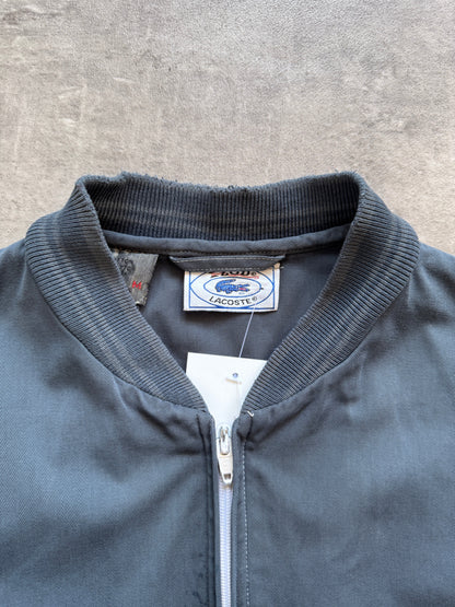 1980s Lacoste Izod Washed Cotton Bomber Jacket | Medium, Navy
